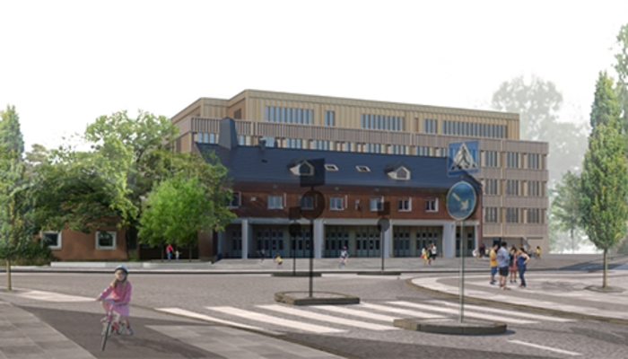 Visionsbild av Brandstegen ny skola.