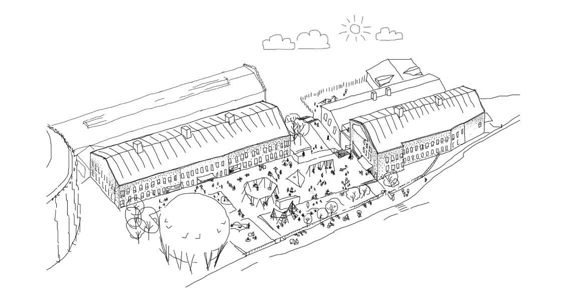 Bobergsskolan, illustration av Max Arkitekter